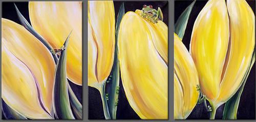 Dafen Oil Painting on canvas flower -set402